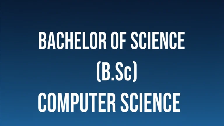 Bachelor of Science (B.Sc) Computer Science Course