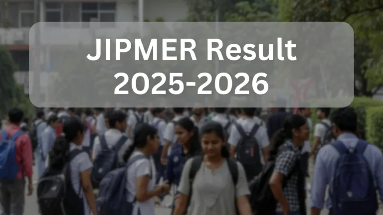 JIPMER Result 2025-2026