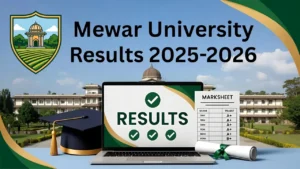 Mewar University Result 2025-2026 - Check UG, PG, Diploma Semester Examination Results