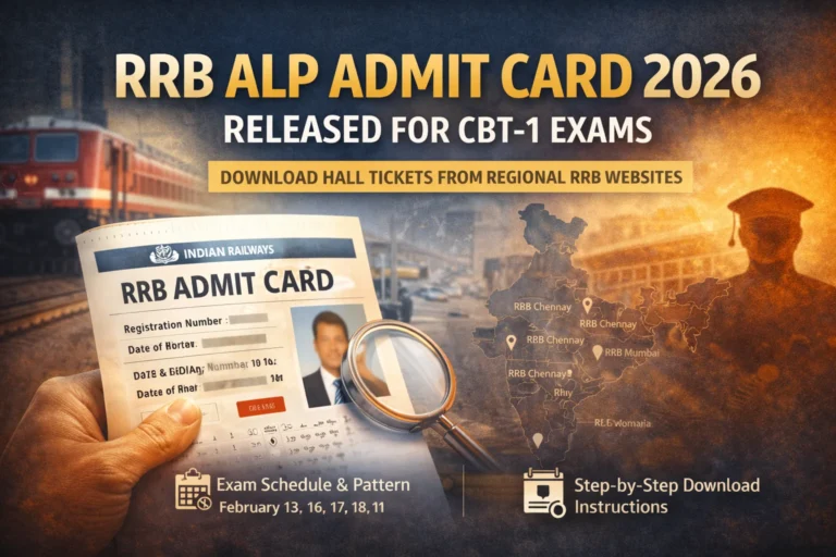 RRB ALP Admit Card 2026 Released