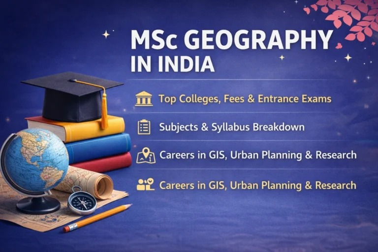 MSc Geography in India