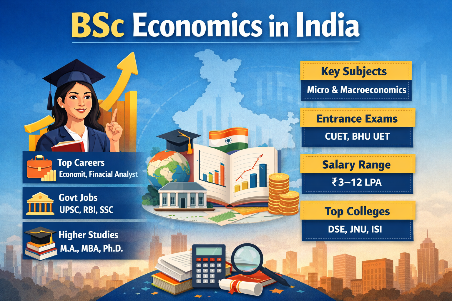 BSc Economics in India: Courses, Colleges, Fees, Eligibility, and Career Opportunities
