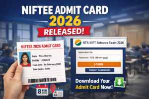 NIFTEE Admit Card 2026 Out at exams.nta.nic.in; Direct Link to Download Hall Ticket