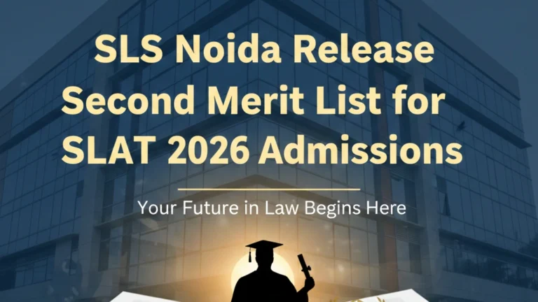 Symbiosis Law School Noida Releases Second Merit List for SLAT 2026 Admissions