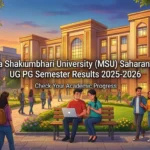 Maa Shakumbhari University (MSU) Saharanpur: UG PG Semester Results 2025-2026