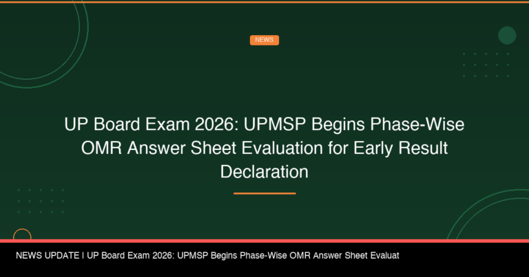 UP Board Exam 2026: UPMSP Begins Phase-Wise OMR Answer Sheet Evaluation for Early Result Declaration