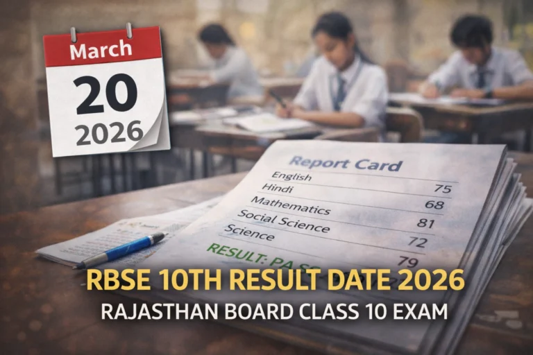 RBSE 10th Result Date 2026
