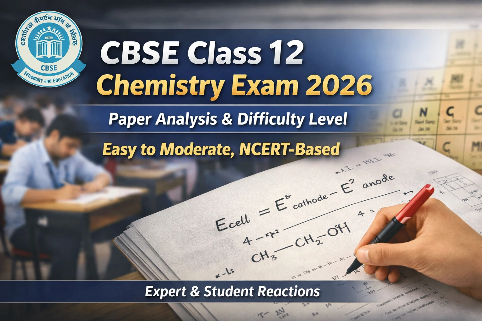 CBSE Class 12 Chemistry Exam Analysis: