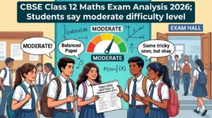 CBSE Class 12 Maths Exam Analysis 2026; Students say moderate difficulty level; Reviews here